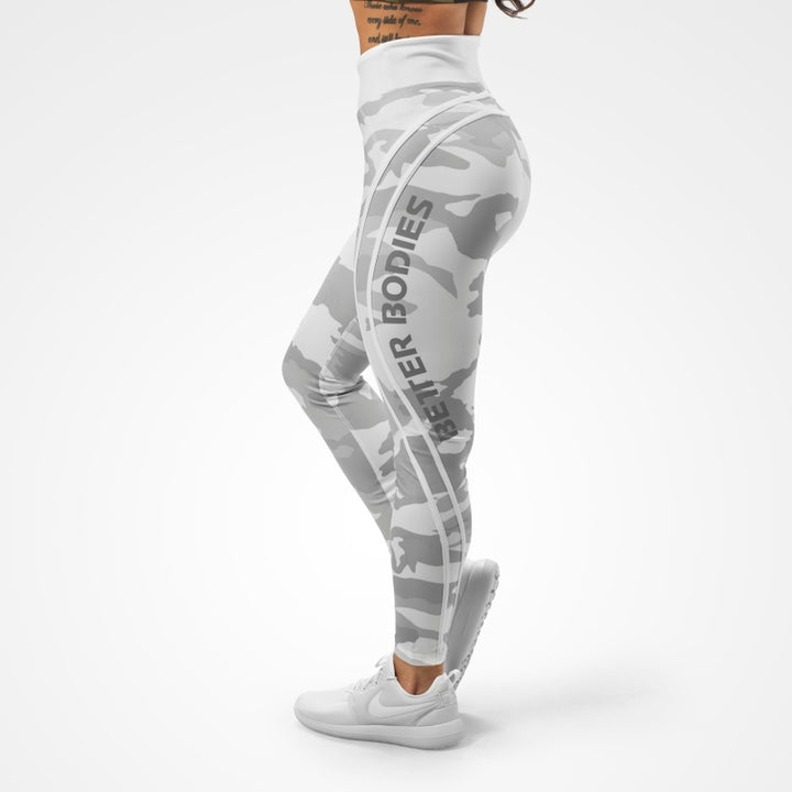 Better Bodies Camo High Tights - White Camo