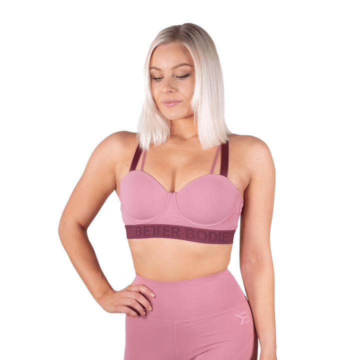 Better Bodies Waverly Sports Bra - Heather Pink