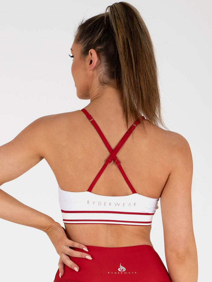 Ryderwear Stride Adjustable Sports Bra - White