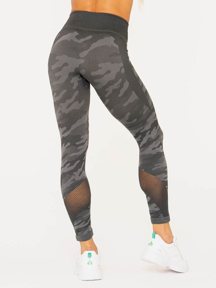 Ryderwear Camo Seamless High Waisted Leggings - Charcoal Camo