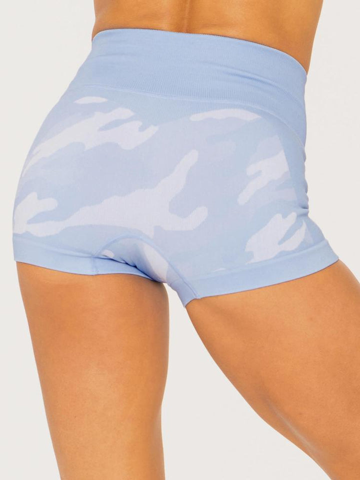 Ryderwear Camo Seamless Booty Shorts - Blue Camo
