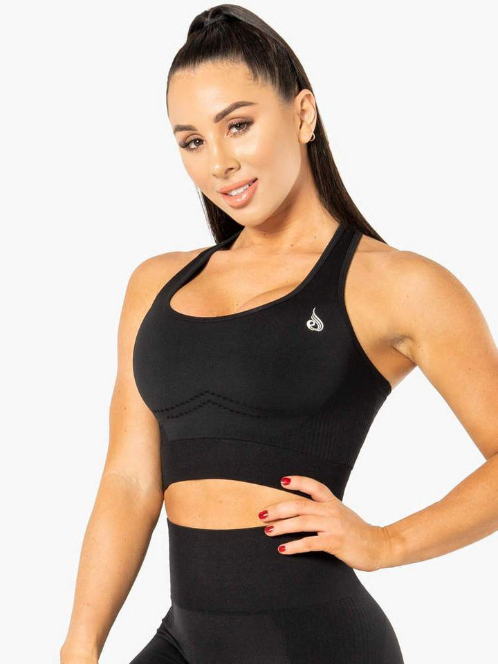 Ryderwear Electra Seamless Crop - Black