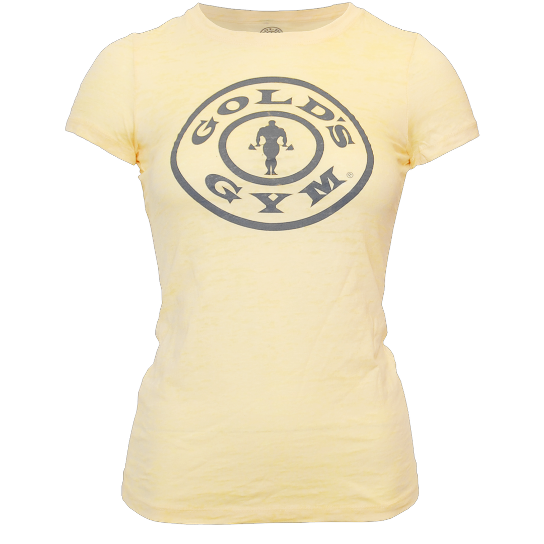 Gold's Gym Women's Burnout Tee - Yellow