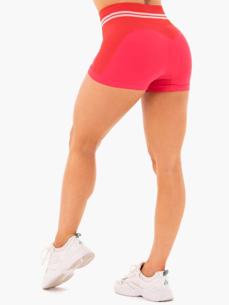 Ryderwear Freestyle Seamless High Waisted Shorts - Red