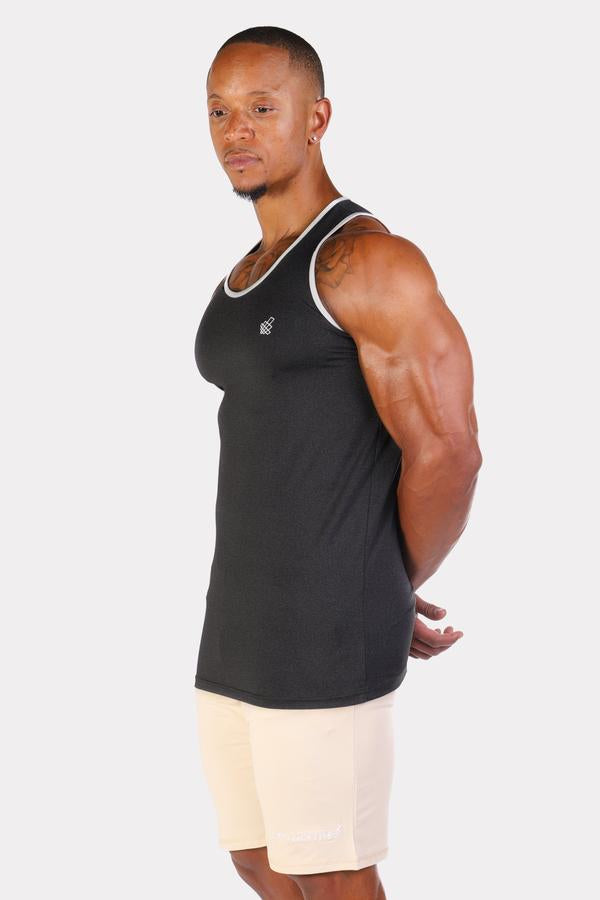Jed North Retro Fitted Tank - Dark Grey