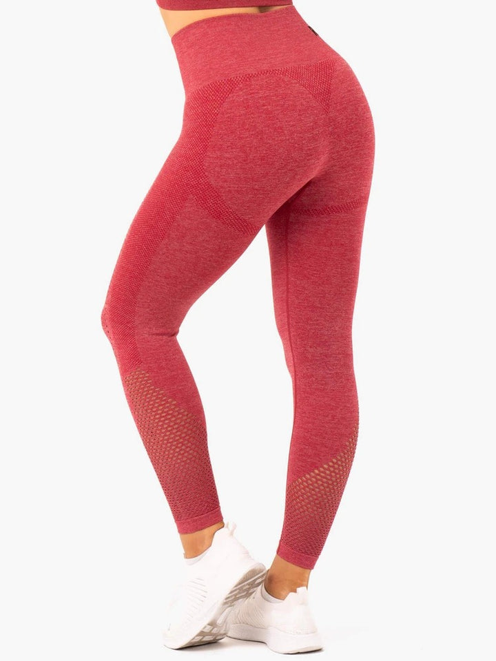 Ryderwear Seamless Staples Leggings - Cherry Red Marl