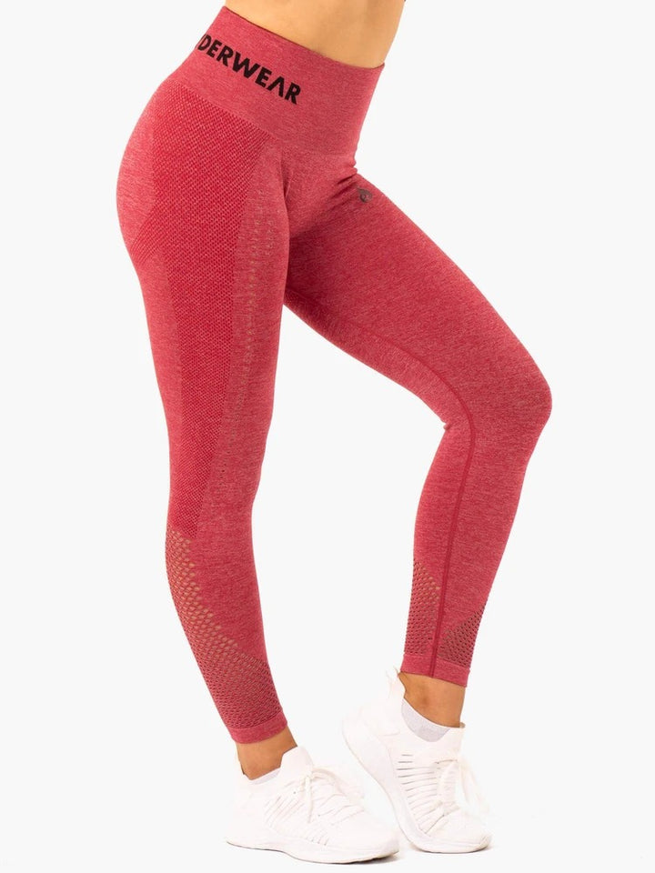 Ryderwear Seamless Staples Leggings - Cherry Red Marl