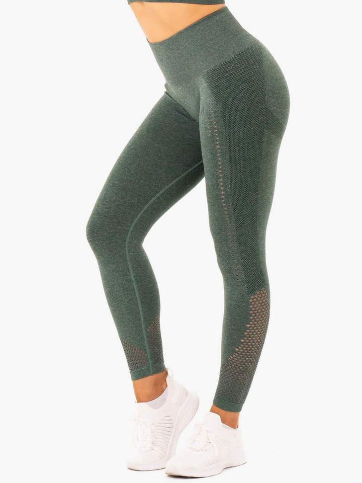 Ryderwear Seamless Staples Leggings - Forest Green Marl