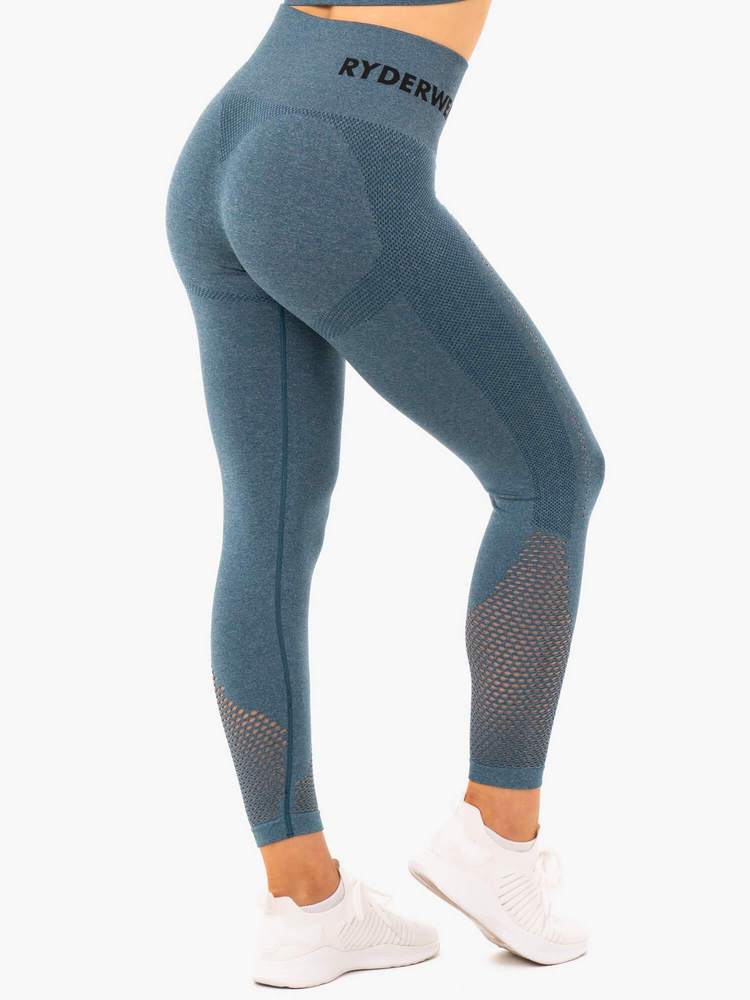 Ryderwear Seamless Staples Leggings - Teal Marl