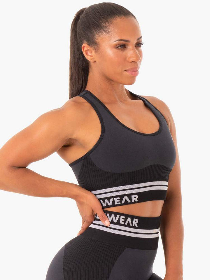 Ryderwear Freestyle Seamless Longline Sports Bra - Black