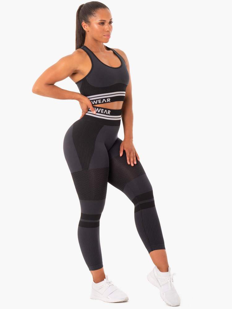 Ryderwear Freestyle Seamless Longline Sports Bra - Black