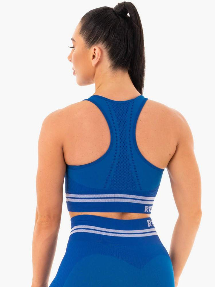 Ryderwear Freestyle Seamless Longline Sports Bra - Blue