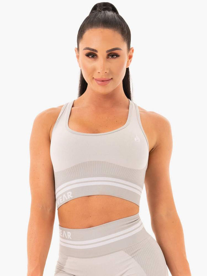 Ryderwear Freestyle Seamless Longline Sports Bra - Grey