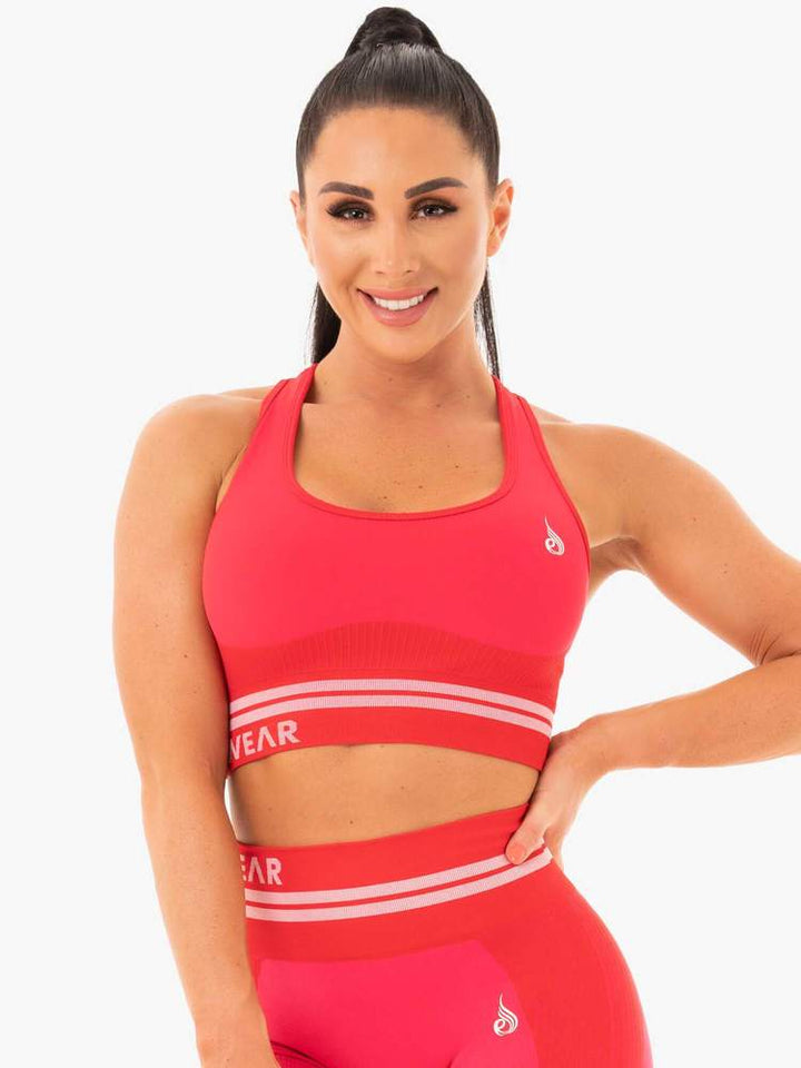 Ryderwear Freestyle Seamless Longline Sports Bra - Red