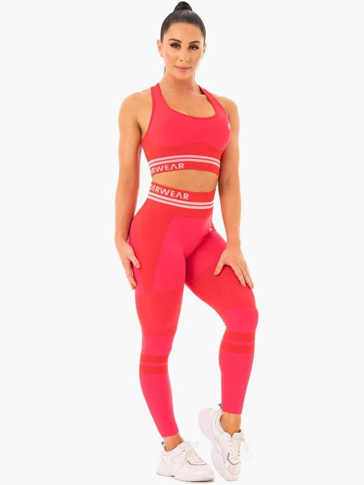 Ryderwear Freestyle Seamless Longline Sports Bra - Red