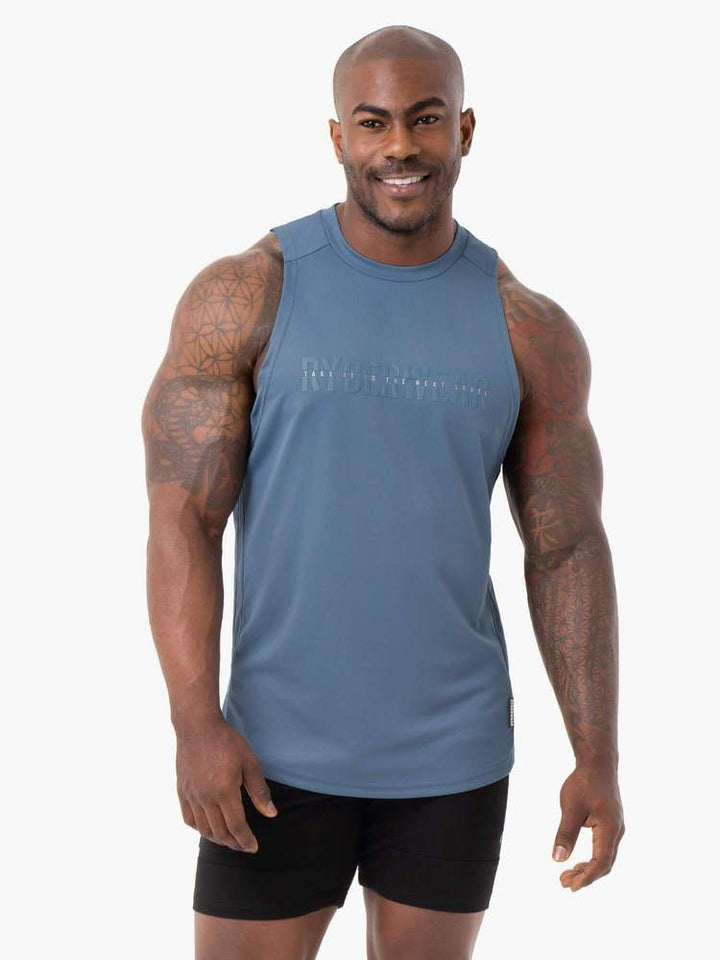 Ryderwear Energy Mesh Baller Tank - Steel Blue