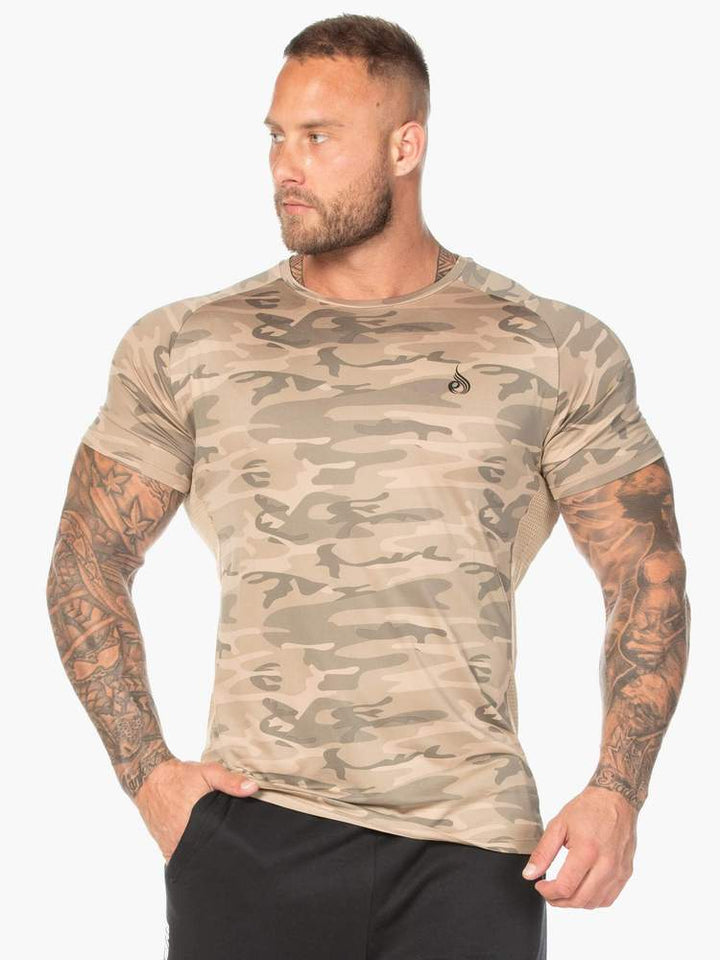 Ryderwear Camo Mesh T-Shirt - Tan Camo