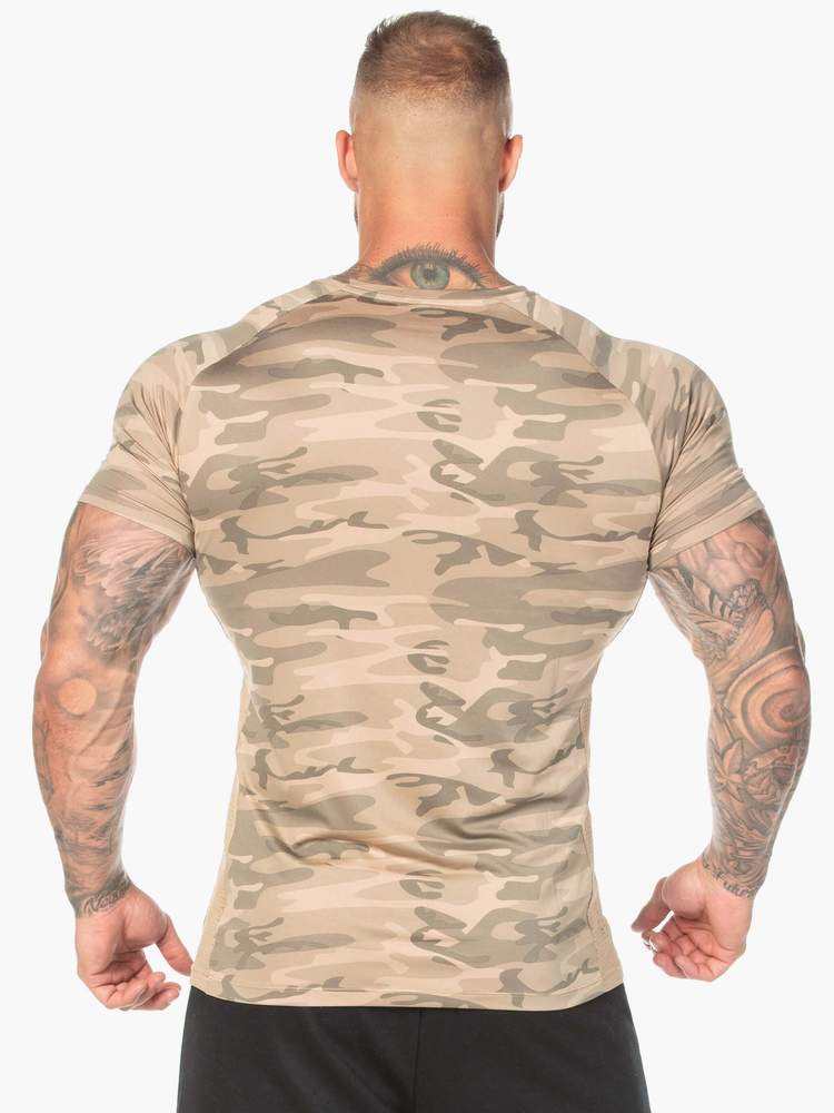 Ryderwear Camo Mesh T-Shirt - Tan Camo