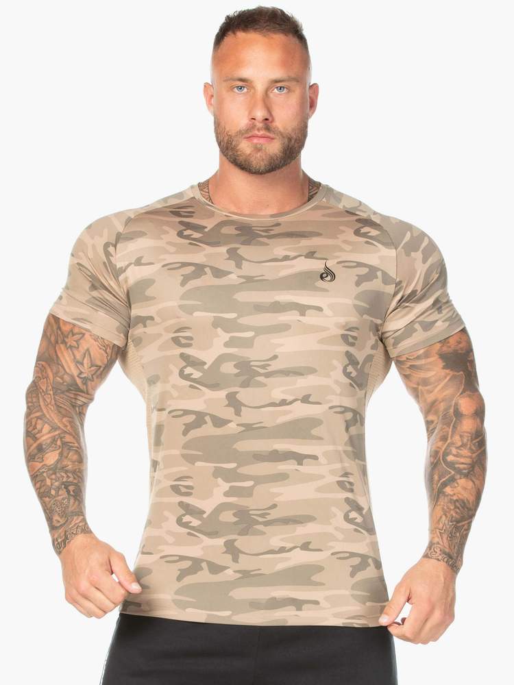 Ryderwear Camo Mesh T-Shirt - Tan Camo