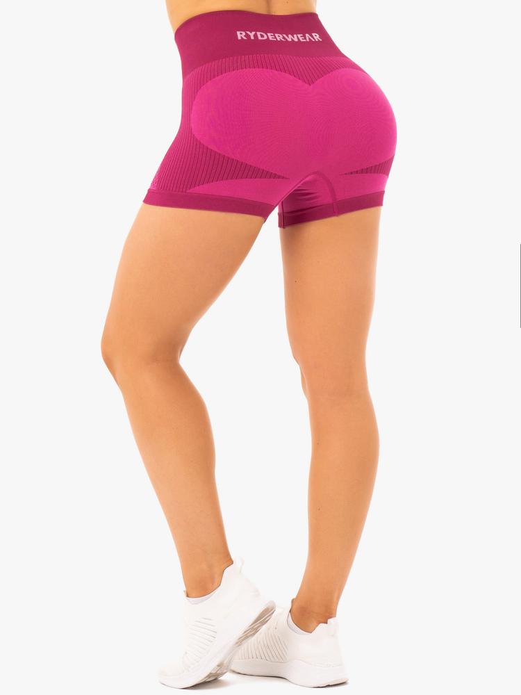 Ryderwear Electra Seamless Shorts - Electric Pink