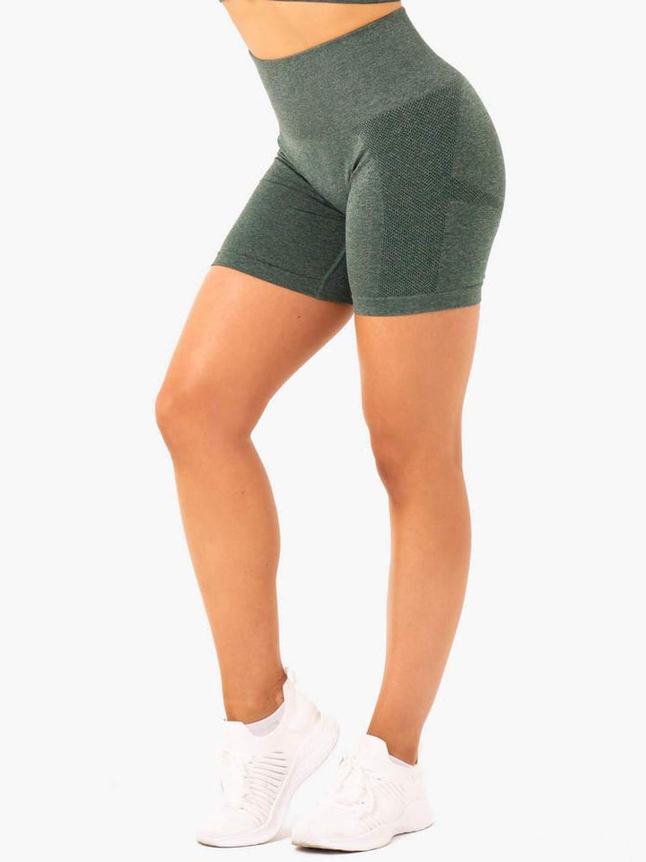 Ryderwear Seamless Staples Shorts - Forest Green Marl