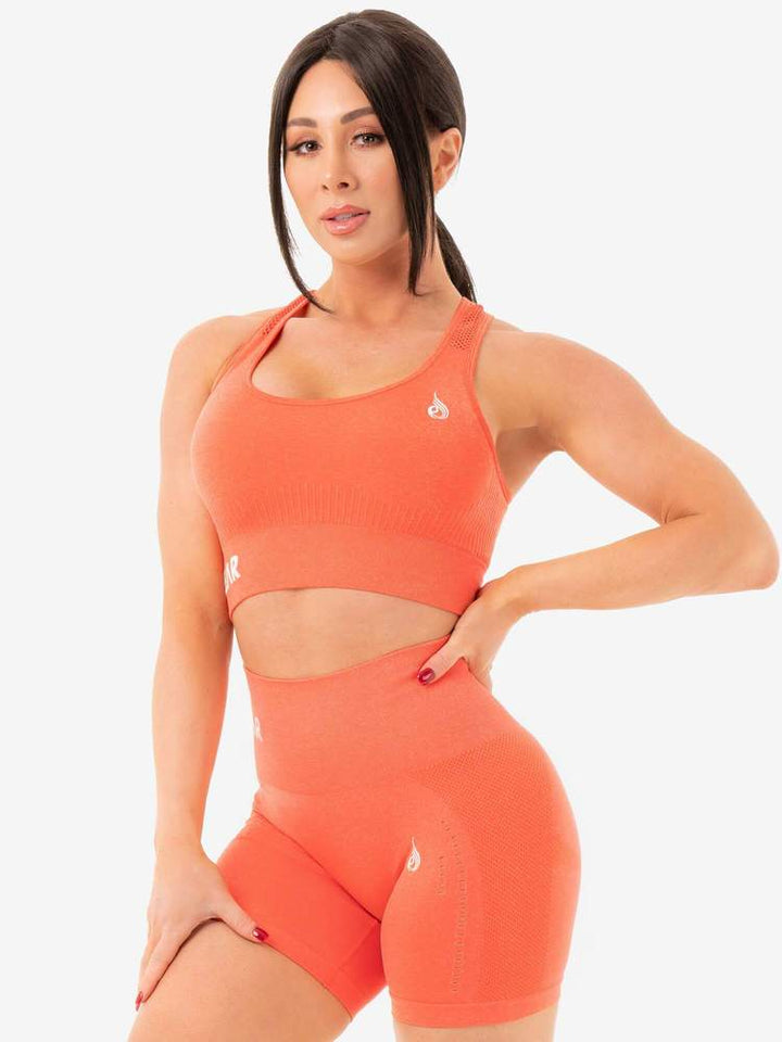 Ryderwear Seamless Staples Sports Bra - Orange Marl