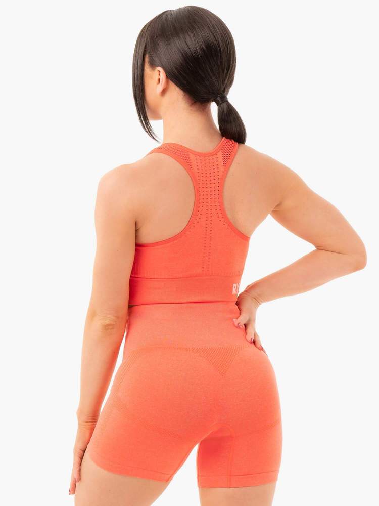 Ryderwear Seamless Staples Sports Bra - Orange Marl