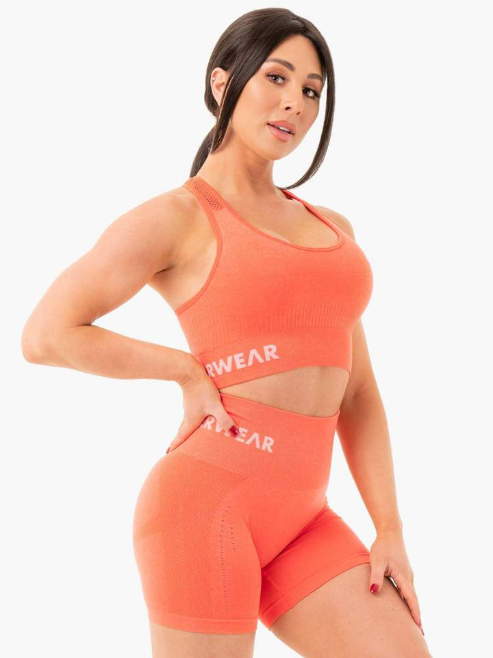 Ryderwear Seamless Staples Sports Bra - Orange Marl