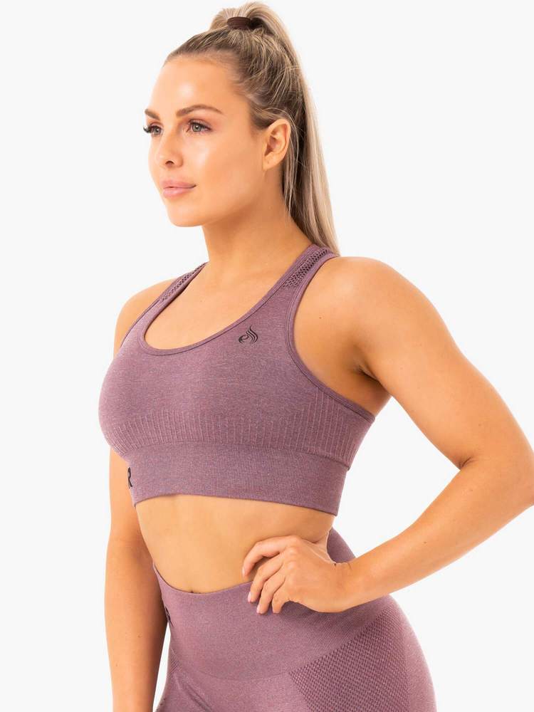 Ryderwear Seamless Staples Sports Bra - Purple Marl