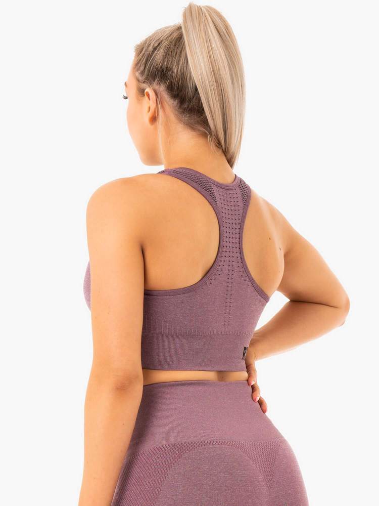 Ryderwear Seamless Staples Sports Bra - Purple Marl