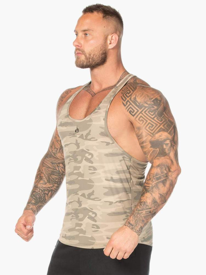 Ryderwear Camo Stringer T-Back - Tan Camo